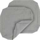 FUNHOME Outdoor Cushion Covers 24 x 24 x 4 inch,Set of 2,Non-Slip Grips Bottom,Replacement Cushion Covers for Garden Patio Furniture Couch Chair,Fade-Resistant Slipcover Only,No Insert(Light Gray)