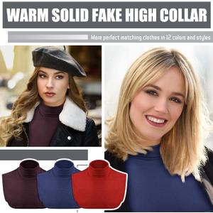 4 Pcs Fake Turtleneck Dickey Detachable Collars Set Mock Turtleneck Half Top Mock Blouse Collar Cotton Collar for Women Men