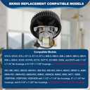 BKR60 Bathroom Exhaust Fan Replacement with Cover/Grille | Quiet 3.0 Sones High Airflow Fan Motor Replacement Fit 670, 671, 688-G/H/J/K, 693, 695, 695P, 695-R02, 696N, 696N-R02, 690-A, 690NT-A