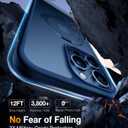 TORRAS Magnetic Ostand for iPhone 15 Pro Max Case, [Military Grade Drop Tested] [Compatible with MagSafe][Build-in Kickstand] Translucent Slim Soft Edge Anti-Fingerprint 6.7" 2023, Blue Titanium
