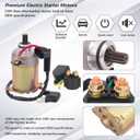 Starter Motor and Starter Solenoid Relay for 4-Stroke GY6 Engine 50cc 150cc 200cc 250cc Go Karts ATV Scooter Dirt Bikes 4 Wheelers TAOTAO Baja Moped Coolster Baja Jonway Roketa