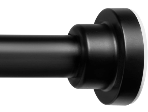 1 Pack Spring Tension Curtain Rods  84-120, Small Tension Rod Adjustable, Window Tension Rods No Drill(Black)