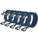 Cat8 Ethernet Cable 15 ft 5 Pack, High Speed 40Gbps 2000MHz, Braided, Blue, Compatible with Router, Modem, Laptop, PC, Gaming