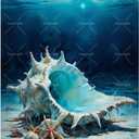 Ocean Life Paint by Numbers Kit for Adults - DIY Sea Shell and Starfish Painting on Canvas, Acrylic Paint Set, Suitable for Beginners, Marine Art for Home Decoration or Gifts(8X12IN Framed)