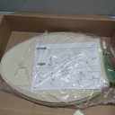 KOHLER 4636-RL-47 Cachet ReadyLatch Elongated Toilet Seat Slow Close, Soft Close Toilet Seat Quiet Lid, Contoured Grip-Tight Bumpers Installation Hardware, Apartment Essentials. Almond