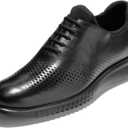 Cole Haan mens 2.zerogrand Laser Wingtip Lined Oxford, Black Leather/Black, 10 US