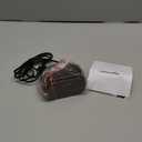 Amazon Basics Small Digital Oval Alarm Clock with LED Display, Nightlight, Snooze Function & Battery Backup, Black, 4.5 x 3.5 x 2.4 Inches