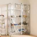 okcool Waterproof Shelf Cover,All Clear Wire Shelf Cover with Zipper,Transparent PVC Clearly Visible.(Fits 36" Wx18 Dx72 H Shelves)