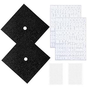 Penta Angel Graduation Cap Decorations 2 Sheets Glitter Paper Card 2Pcs Alphabet Letter Number Stickers 2Pcs Self-Adhesive Pearl Stickers for Grad Cap Crafts DIY (Black)