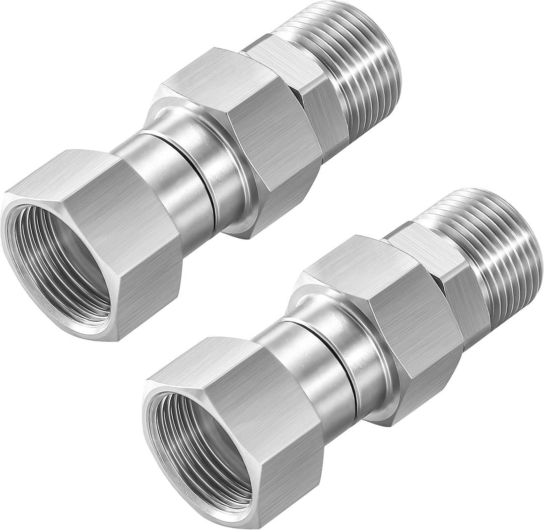 PWACCS Pressure Washer Swivel Fitting, M22 14mm Male to M22 Female Swivel Joint, 360 Degree Kink Free swivel Fitting, 5000 PSI
