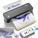 Tattoo Stencil Printer with 40pcs Transfer Paper, Bluetooth Thermal Tattoo Printer Machine for Beginners & Artists, Compatible with Android & iOS, PC