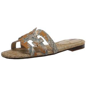 Sam Edelman Women's Bay Flat Sandal Washed Marigold Multi 7 Medium