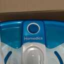 Homedics Bubble Mate Foot Spa, Toe Touch Controlled Foot Bath with Invigorating Bubbles and Splash Proof, Raised Massage Nodes and Removable Pumice Stone
