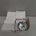 2 Pack Mortise Lock Glass Door Knobs Replacement Set, Vintage Crystal Door Knobs for Replacing Broken Old Antique Lock Sets on Interior Door, Brushed Nickel Finish