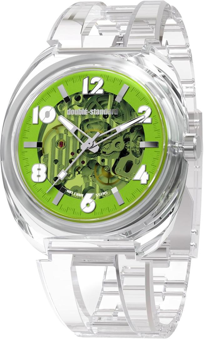 Double Standard Mechanic Fashion Watch for Men & Women, Waterproof Mechanical Design, Perfect for Fashion Trendsetters, Stylish Watch to Match Outfits
