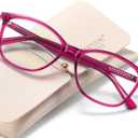 Madison Avenue Square Vintage TR90 Blue Light Blocking Reading Glasses for Women, Computer Readers Eyeglasses