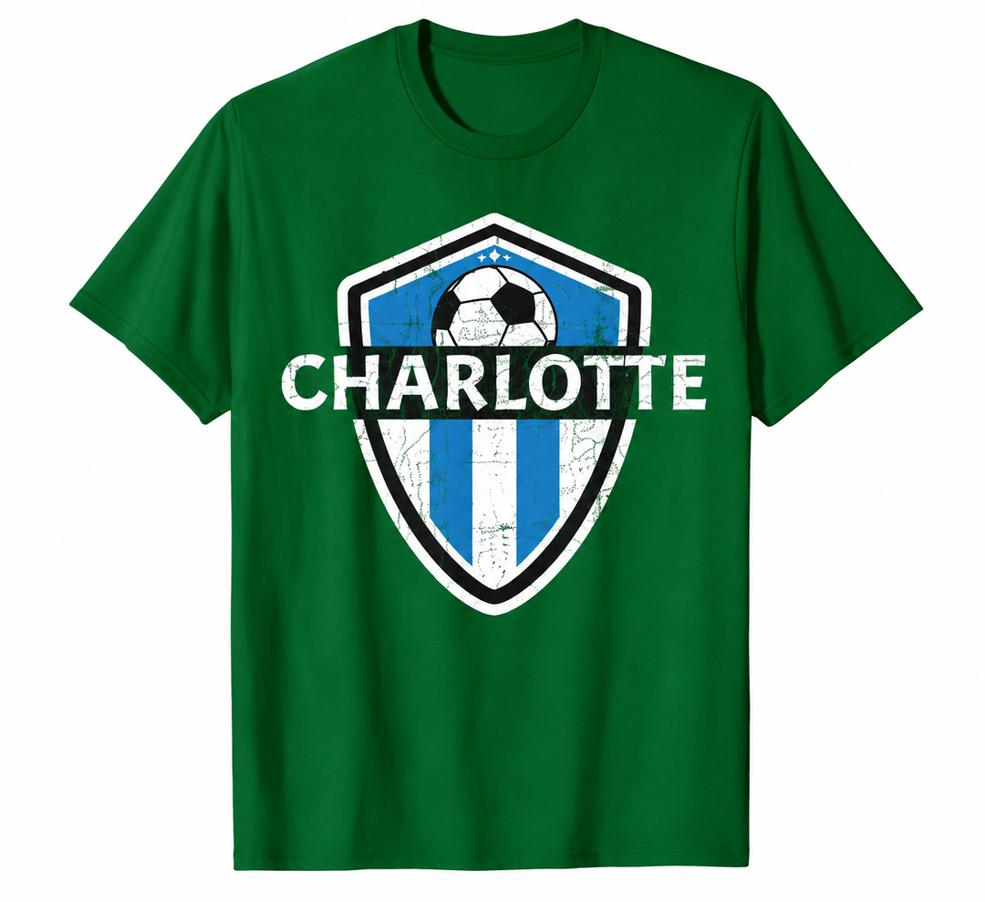 Charlotte 704 Jersey - Fan Badge DISTRESSED T-Shirt, Green, size 3XL