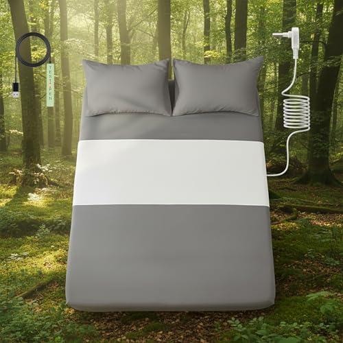 Grounding Sheets,10% Pure Silver Fiber+90% Organic Cotton,Half Grounded Fitted Sheet,One Size Fit All Bed.