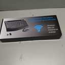 Full-Size Ergonomic Keyboard and Mouse, 2.4GHz Wireless Keyboard and vertical Mouse with Tablet Phone Holder, Wrist Rest for Computer Mac PC Laptop Chromebook, Black