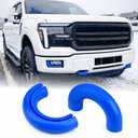 Tow Hook Covers Compatible with 2004-2026 F150 Accessories Bronco Base/Big Bend/Outer Banks - Fit for 2017-2021 Tundra Accessories-Upgrade Design, Silicon Rubber (Blue)