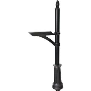 Architectural Mailboxes Hamilton Aluminum Mailbox Post, Compatibility Code F, G, H, 7510B-10, Black