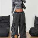 SweatyRocks Women's Off The Shoulder Crop Top Long Sleeve Y2K Ruched Shirt Sexy Going Out Tops (Gray, M)