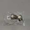 3/4 Straight Fittings, 3/4 Piping x 3/4 Male NPT Adapter Fittings, Seal Tape Needed, Brass-Nickel Plated, 2PCS for Garage Shop Compressed Air Line Piping System Kit