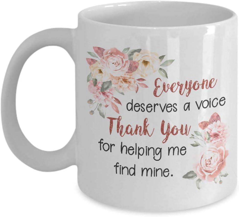 2 x Speech Therapist Mug, Everyone Deserves A Voice Thank Your For Helping Me Find Mine, SLP Mug, Speech Language Pathologist Mug, SLP Gift 11oz