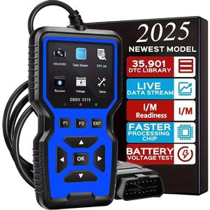OBD2 Scanner Diagnostic Tool - Check Engine Light Code Reader, Reset Function, Data Stream, I/M Readiness, Full Features, Modes 6 & 8, for All 1996+ Vehicles, Automotriz Scanner (Blue)