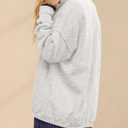 Gacaky Sweatshirt for Women Oversized Casual Long Sleeve Button Henley Neck Pullover Tops Fashion Outfits Clothes (White, L)