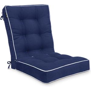 Favoyard Rocking Chair Cushion Set, Indoor & Outdoor Rocker Cushions, Water Resistant Seat Cushion Set for Patio Furniture 3-Year Color Fastness Chair Pads with Ties, Blue (Rocking Chair Cushion(2 Pieces))