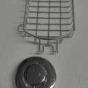Soap Dish for Shower Suction Cup Powerful Vacuum System Rustproof 304 Stainless Steel Basket Sponges Holder with Razor Hooks for Bathroom or Kitchen Soap Holder (Silver)