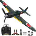 Dollox RC Plane 4 CH 2.4Ghz Remote Control Airplane - A6M Zero Fighter Jet RC Aircraft with Aileron Ready to Fly with Xpilot Stabilization System, One-Key Aerobatic Function, Gift for Beginners Adult
