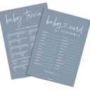 GardenCity Baby Shower Games Boy - Baby Trivia and Word Scramble Game, 50 Double-Sided Cards (Blue)