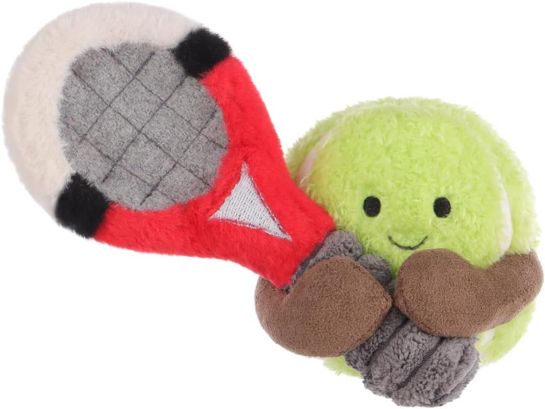 Apricot Lamb Happy Tennis Stuffed Animals for Kids, Soft Cute Plush Toys for Baby Girl and Boy, Fluffy Happy Tennis