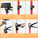 Cabinet Jacks for Drywall & Installation, 4 Pack Adjustable Cabinet Jack Support Pole 45-114 inch, Premium Steel 3rd Hand Lift Jack Holds 154 lbs for Upper Cabinets with Storage Bag