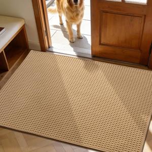 YIHOUSE Indoor Door Mat 32" x 47", Non-Slip Washable Entryway Mat, Dirt Trapper Absorbent Entrance Mat, Low Profile Floor Mat for Front/Back Door, Entryway, Khaki