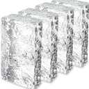 4 Pack-7.9"x3.9"x2" High Transparency ice Crystal Patterned Rectangular Solid Glass Brick - Used in Building Fields Such as wall partitions, as Well as for DIY Lighting fixtures, DIY Tables etc.