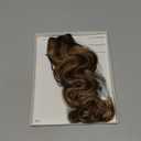 Rich Choices Halo Hair Extensions Real Human Hair Remy Hairs Halo Extension for Women Invisible Wire One Piece Clip in Hairpiece 20 Inch Wavy-#4P27 Medium Brown Highlight Dark Blonde