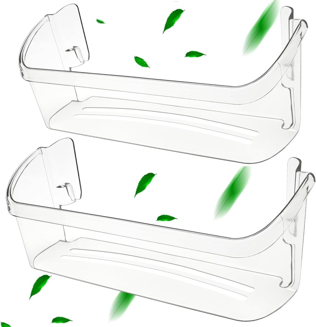 242126602 Refrigerator Door Bin Shelf Replacement Compatible for Frigi.daire Cros.ley Refrigerator Door Binby MIFLUS242126602 Bottom Door Bins FFSS2615TS5 LFSS2612TF0 LFSS2612TF4 2 Packs