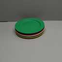 Berglander Plastic Plates Set of 12 Pieces 10", Multi-Color Reusable and Unbreakable Flat Dinner Plates, Salad Plates, Pasta Bowls, Dishes Set Easy to Carry for Home, Garden, Picnic, Camping