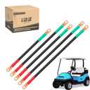10L0L Heavy Duty 48V Golf Cart Battery Cables - Compatible with Club Car Precedent 2008+, 4 Gauge Pure Copper Wiring Cables (5Pcs)
