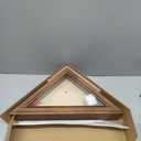 Flag Display Case for 3' x 5' Folded Flag Solid Wood Flag Display Box with HD Tempered Glass Wall Mount Thick Base Triangle Flag Holder for Veterans (Not for Burial Flag) Walnut