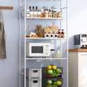 Sakugi Storage Shelves - 5 Tier Shelf Organizer, Heavy Duty Garage Shelving Unit with Leveling Feet, Stable Metal Shelves Organizer for Pantry, Kitchen and Closet, 33.0" W x 12.6" D x 72.0" H, White, 33.0w12.6d72.0h