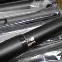 SEIRIONE Corner Shower Caddy Tension Pole, Rustproof Bathroom Shower Organizer Corner, 4Tier Adjustable Bathroom Shelf, Solid Rack Ideal for Bathtub Storage, 34 to 116 Inch Height, Black