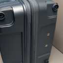 TRAVELEO 4 Piece Luggage Set PP Hardshell, Expandable Suitcase Set (20/24/28) with 14" Cosmetic Case, Lightweight Spinner Wheels with TSA Lock, Detachable Wheels for Nesting Storage (Peacock Blue)