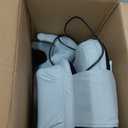 Shiatsu Neck and Back Massage Cushion with Heat - 4D Kneading and Vibration for Muscle Relief, Dual-Neck Design, Adjustable Intensity and Height for Office Chair and Home Use, Grey