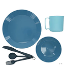 ustPackWare Dish Set with Mesh Bag, BPA Free Construction and Eating Utensils for Hiking, Camping, Backpacking, Travel and Outdoor Survival (One Size)