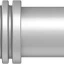 Curtain Rods for Windows 28 to 42 inches, 6/8 inch Diameter Adjustable Length End Cap Style Curtain Rod Set, Decorative Curtain Rod with Brackets - Silver