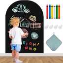 Magnetic Wall Decal for Kids,32x40 Inch Arched Magnetic Chalkboard for Wall,Suitable for Home Decoration Wallpaper and Children's Game Room(Black
